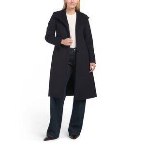 ICONS BY CINZIA ROCCA Navy Wool Blend Long Coat